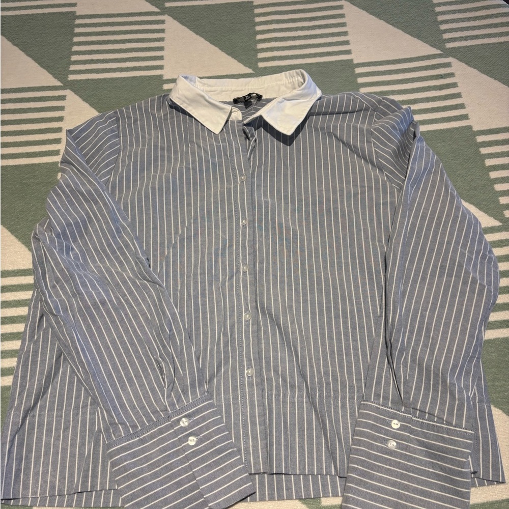 Striped Blue and White Women’s Shirt